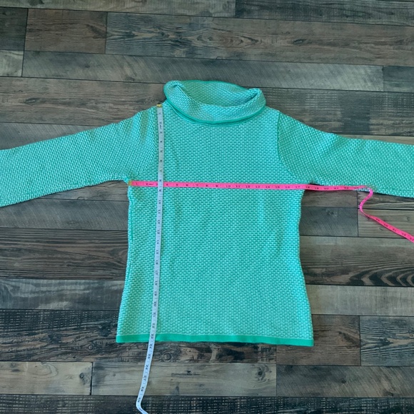 BODEN Audrey Mock Neck Waffle Knit Wool Blend Wide Sleeve Sweater Size 8 - Picture 6 of 12